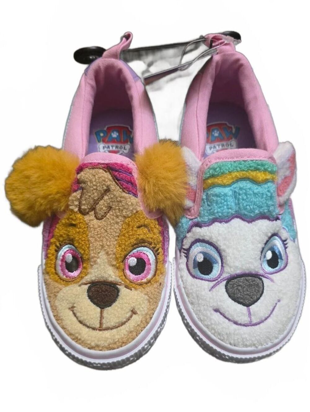 Nickelodeon Paw Patrol Toddler Fleece Slip-On Shoes Girls Pink Sz 9 Skye